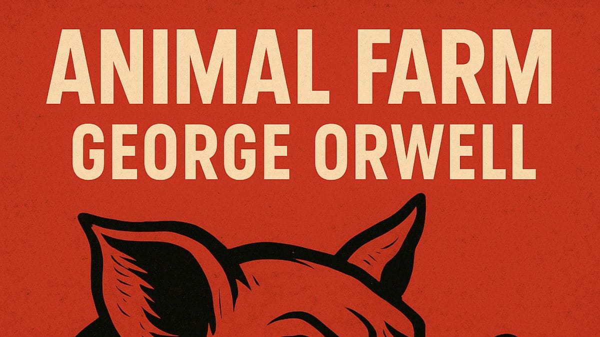Animal Farm by George Orwell conceptual book cover