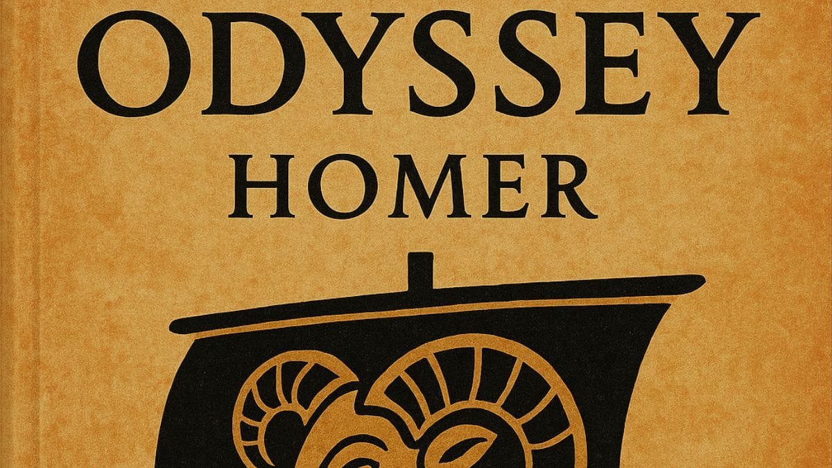 The Odyssey by Homer conceptual book cover