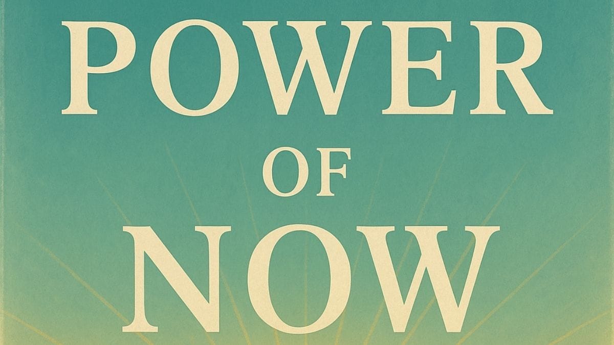 The Power of Now by Eckhart Tolle conceptual book cover