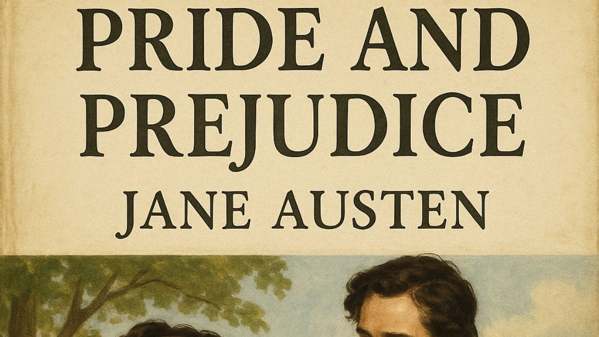 Pride and Prejudice by Jane Austen conceptual book cover