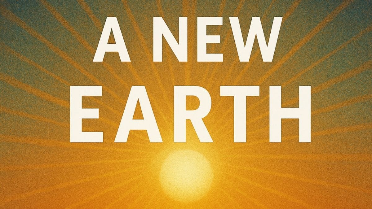 A New Earth by Eckhart Tolle conceptual book cover