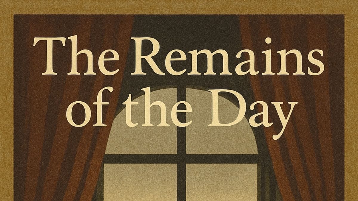 The Remains of the Day by Kazuo Ishiguro conceptual book cover