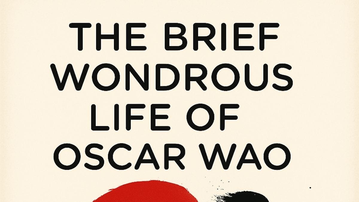 The Brief Wondrous Life of Oscar Wao by Junot Díaz conceptual book cover