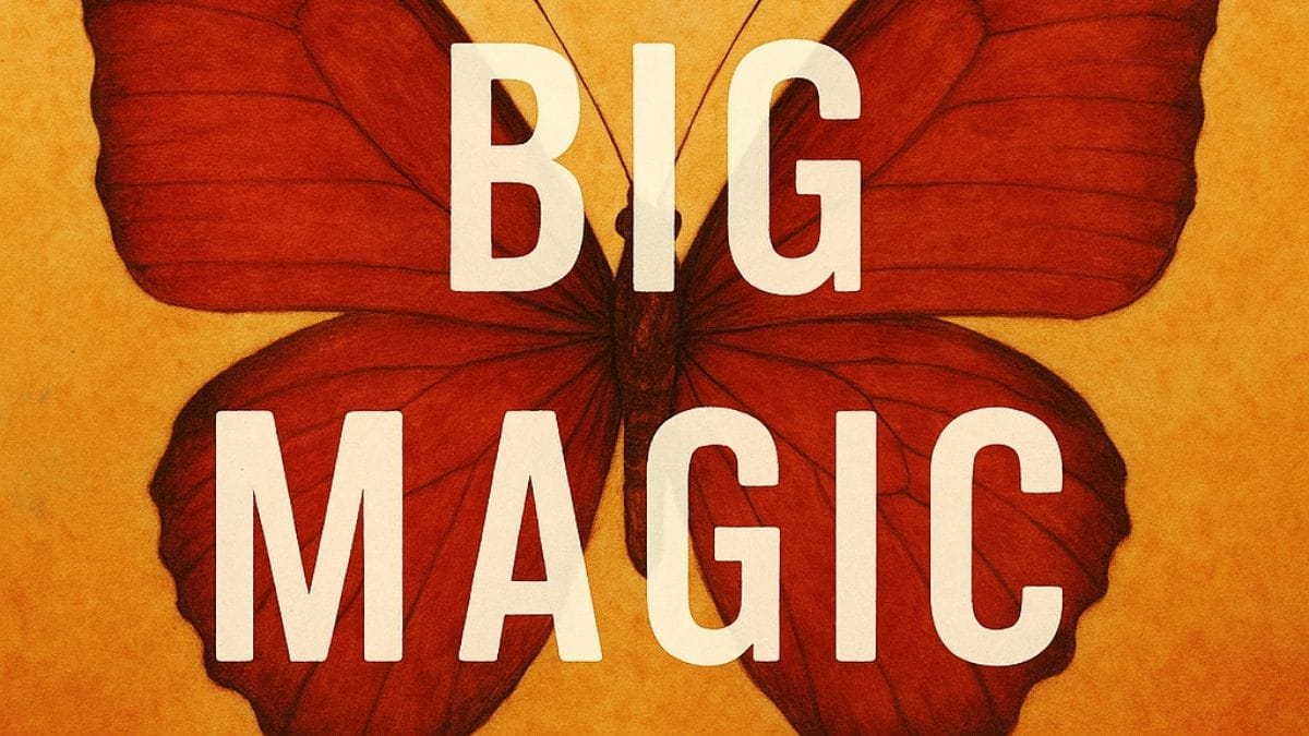 Big Magic: Creative Living Beyond Fear by Elizabeth Gilbert conceptual book cover