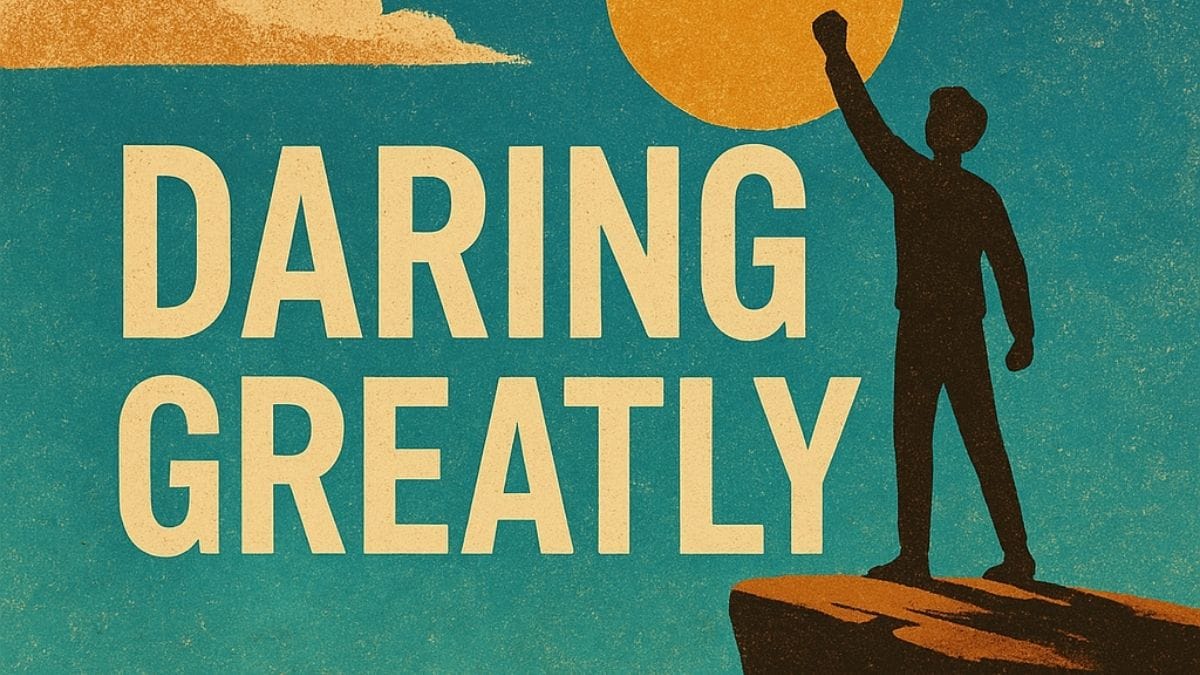 Daring Greatly by Brené Brown conceptual book cover