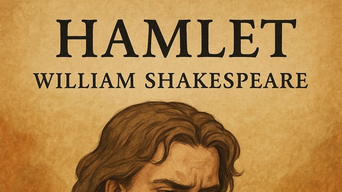 Hamlet by William Shakespeare conceptual book cover
