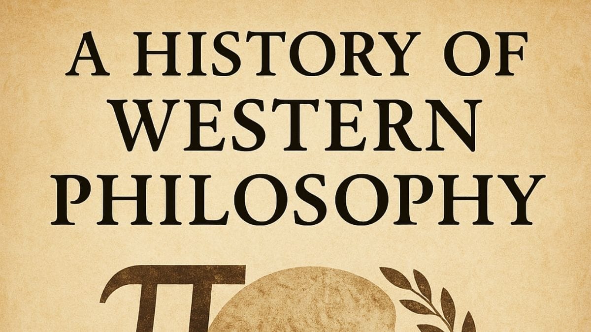 A History of Western Philosophy by Bertrand Russell conceptual book cover