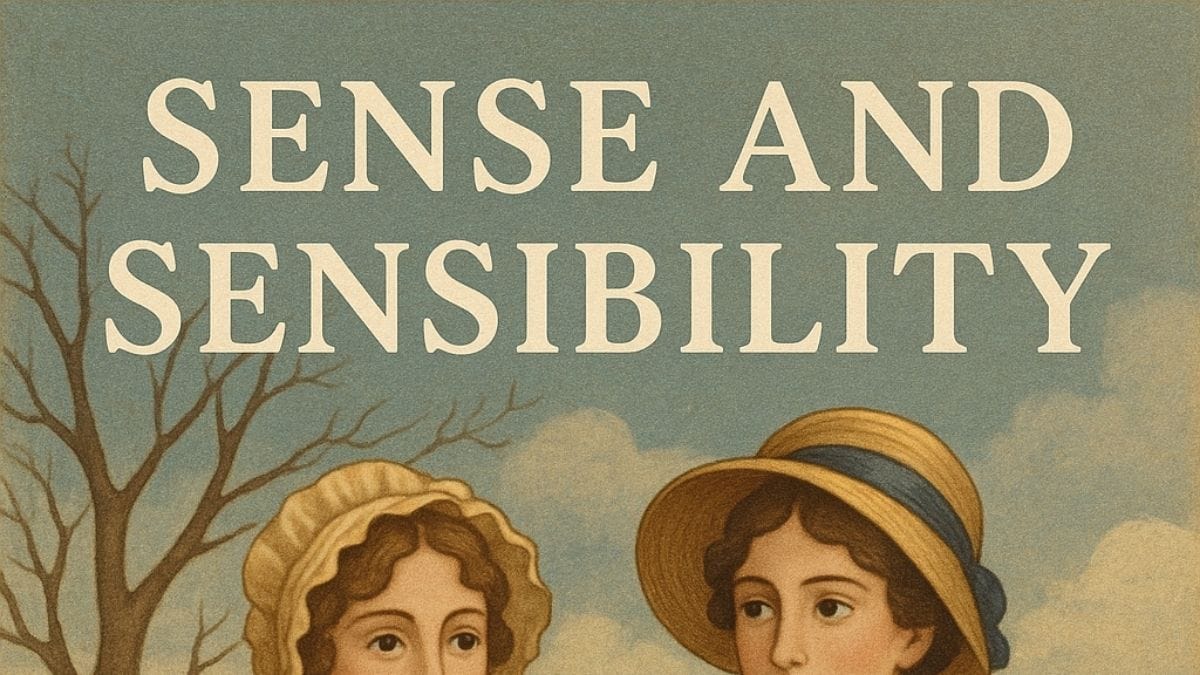 Sense and Sensibility by Jane Austen conceptual book cover