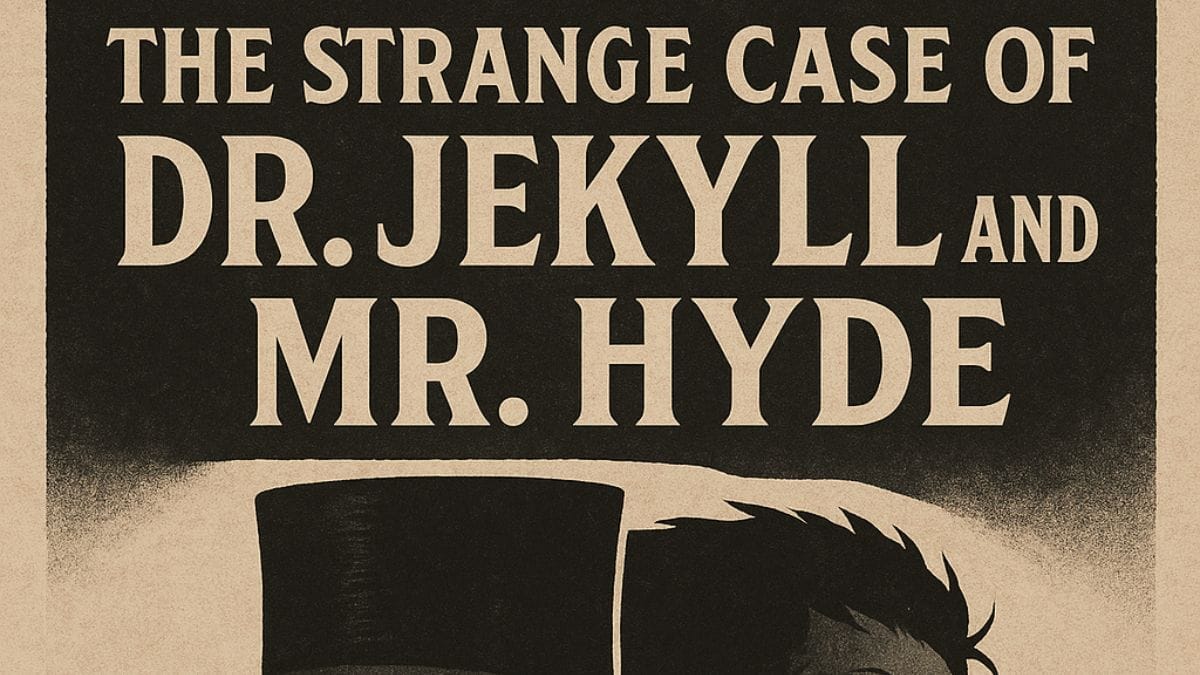 The Strange Case of Dr. Jekyll and Mr. Hyde by Robert Louis Stevenson conceptual book cover