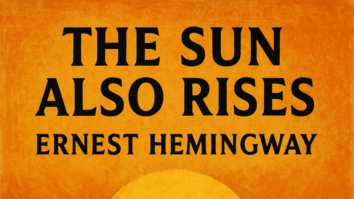 The Sun Also Rises by Ernest Hemingway conceptual book cover