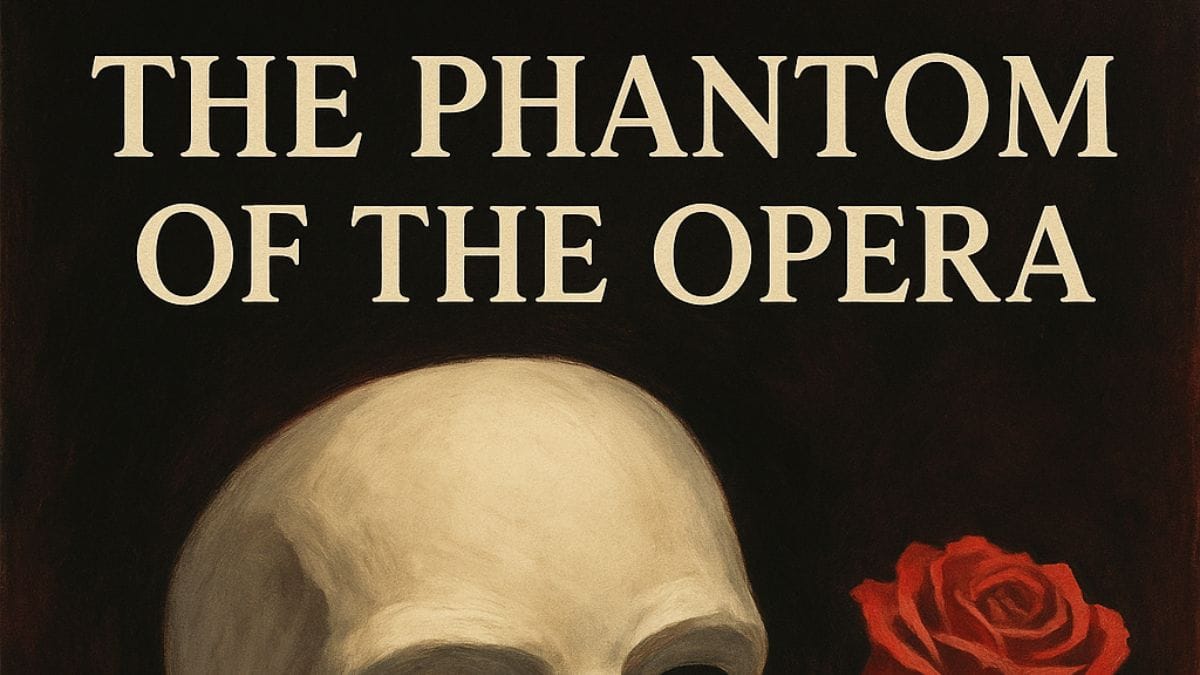 The Phantom of the Opera by Gaston Leroux conceptual book cover