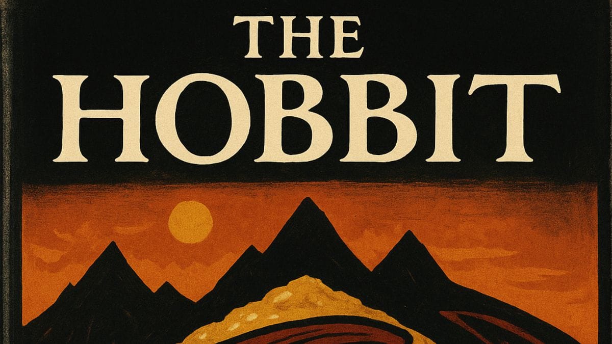 The Hobbit by J.R.R. Tolkien conceptual book cover