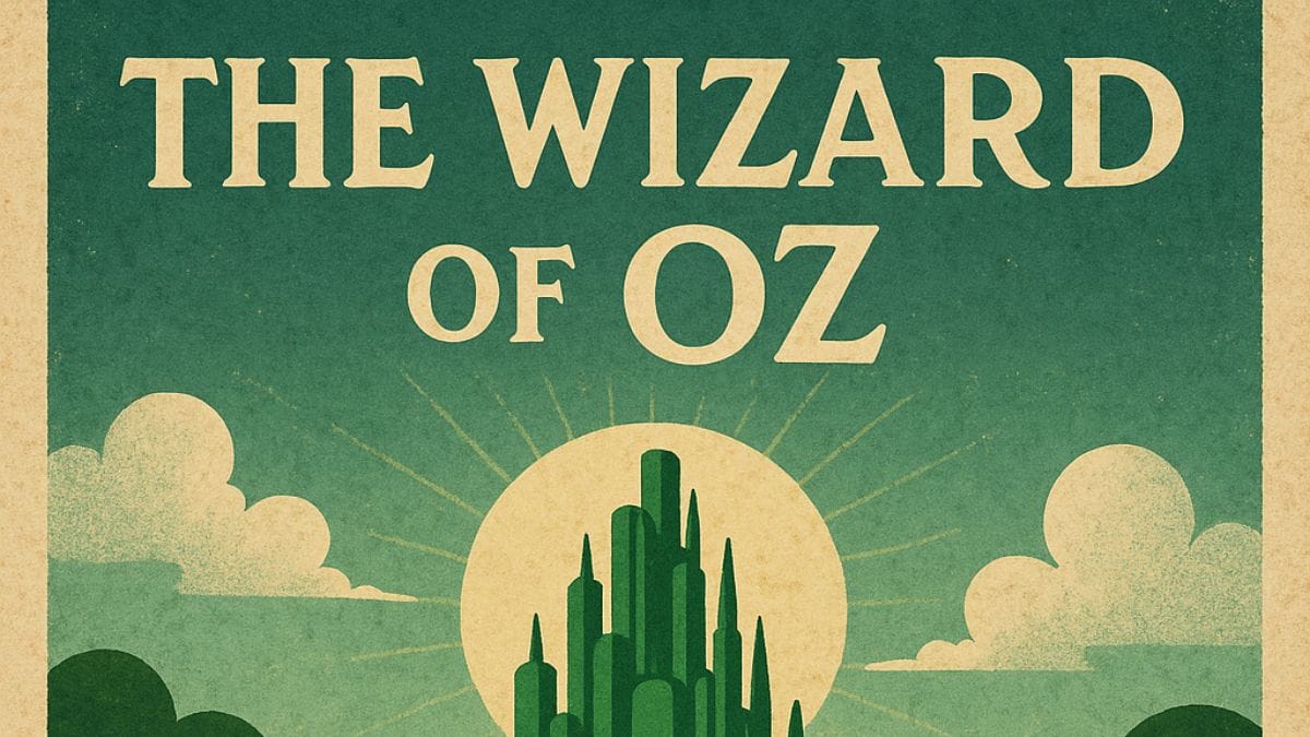 The Wizard of Oz by L. Frank Baum conceptual book cover