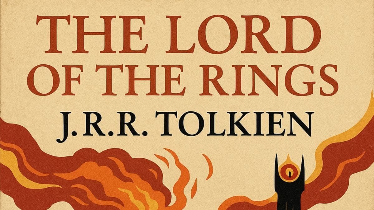 The Lord of the Rings by J.R.R. Tolkien conceptual book cover