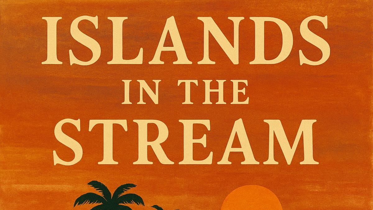 Islands in the Stream by Ernest Hemingway conceptual book cover