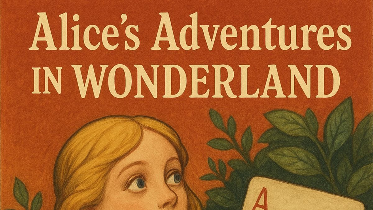 Alice’s Adventures in Wonderland by Lewis Carroll conceptual book cover