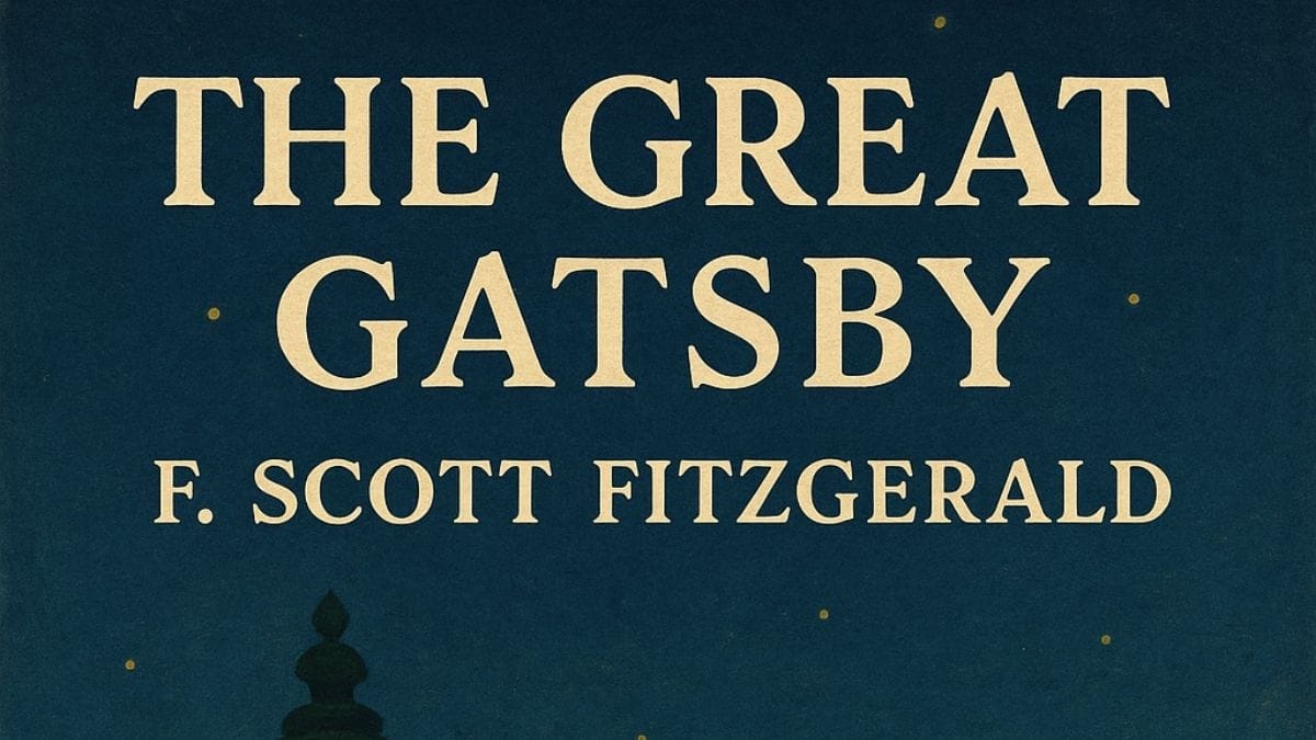 The Great Gatsby by F. Scott Fitzgerald conceptual book cover
