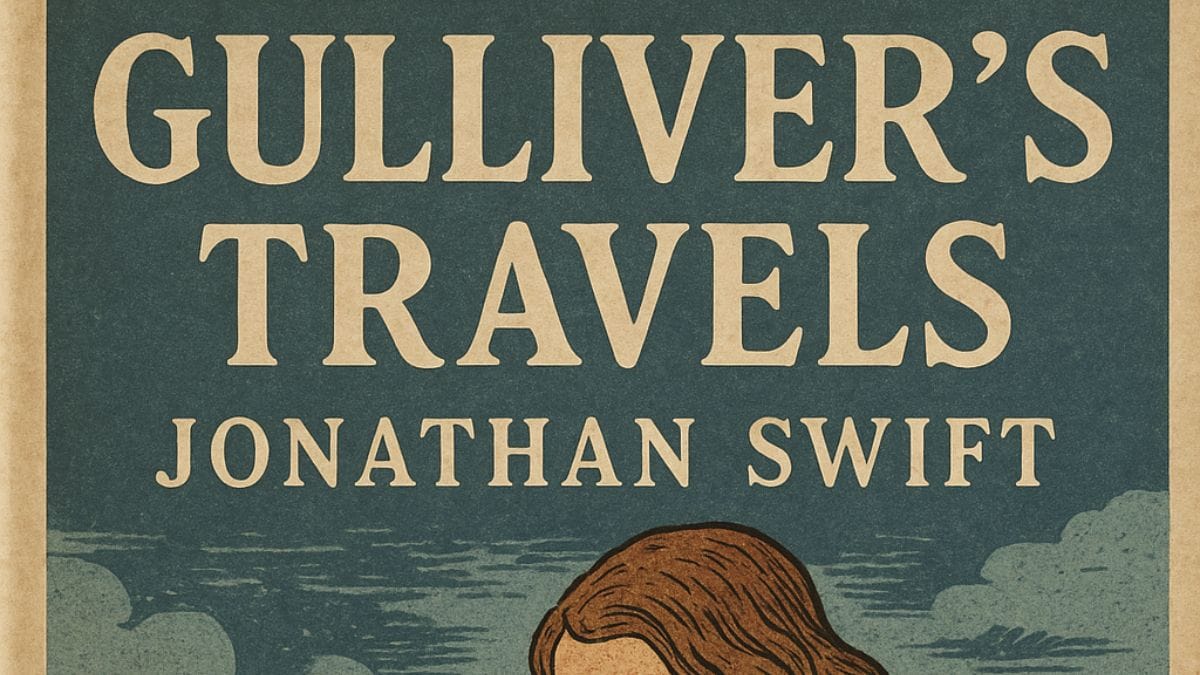 Gulliver’s Travels by Jonathan Swift conceptual book cover