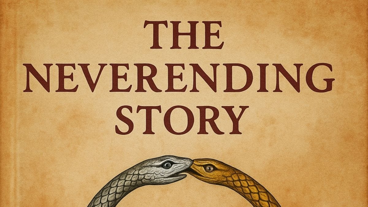 The Neverending Story by Michael Ende conceptual book cover