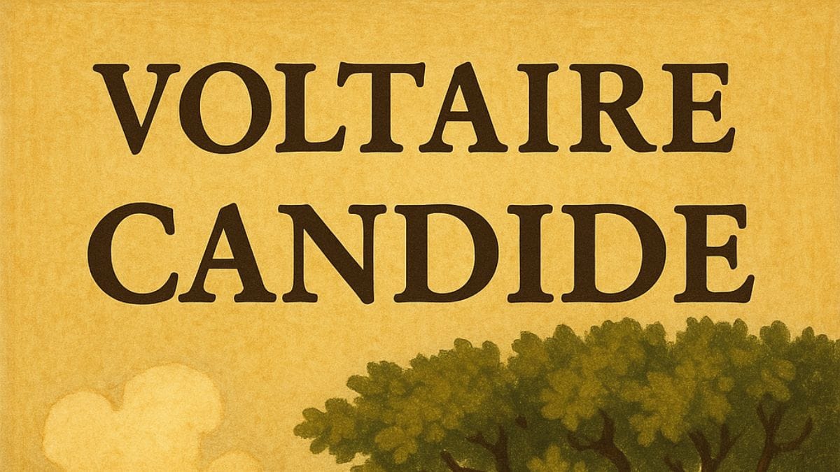 Candide by Voltaire conceptual book cover