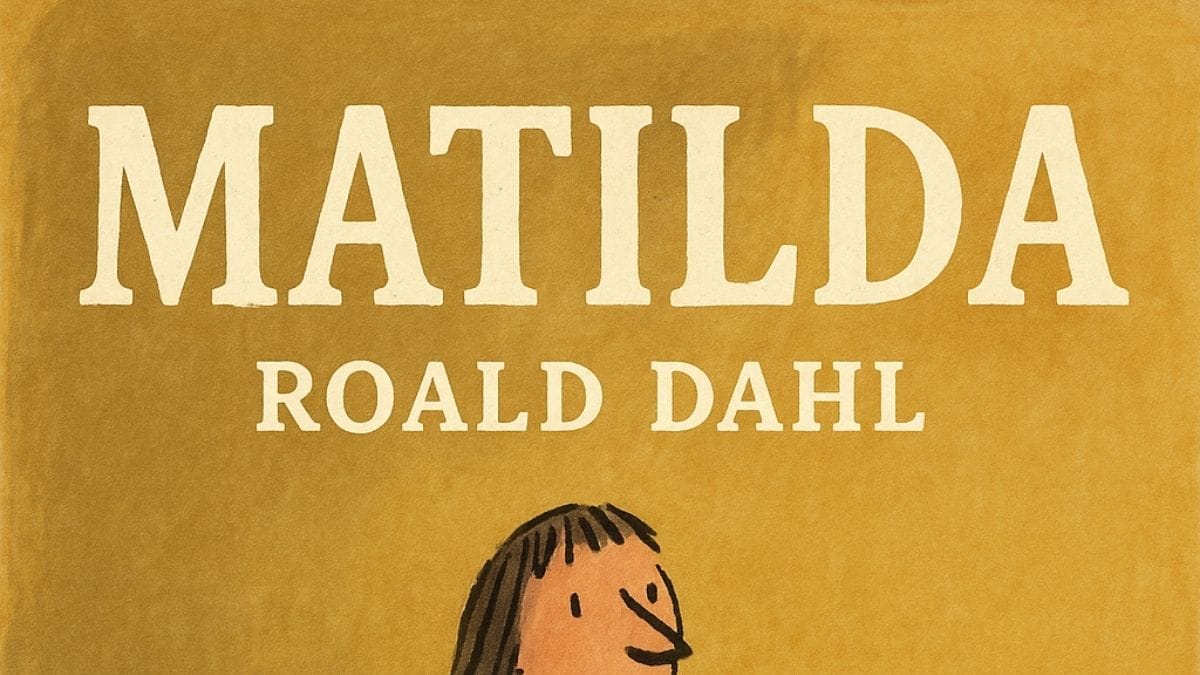 Matilda by Roald Dahl conceptual book cover