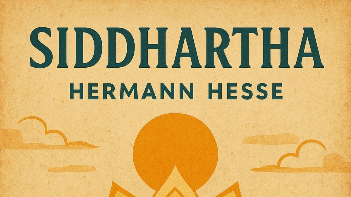 Siddhartha by Hermann Hesse conceptual book cover