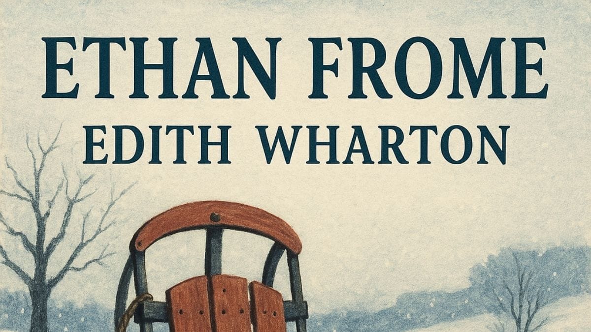 Ethan Frome by Edith Wharton conceptual book cover