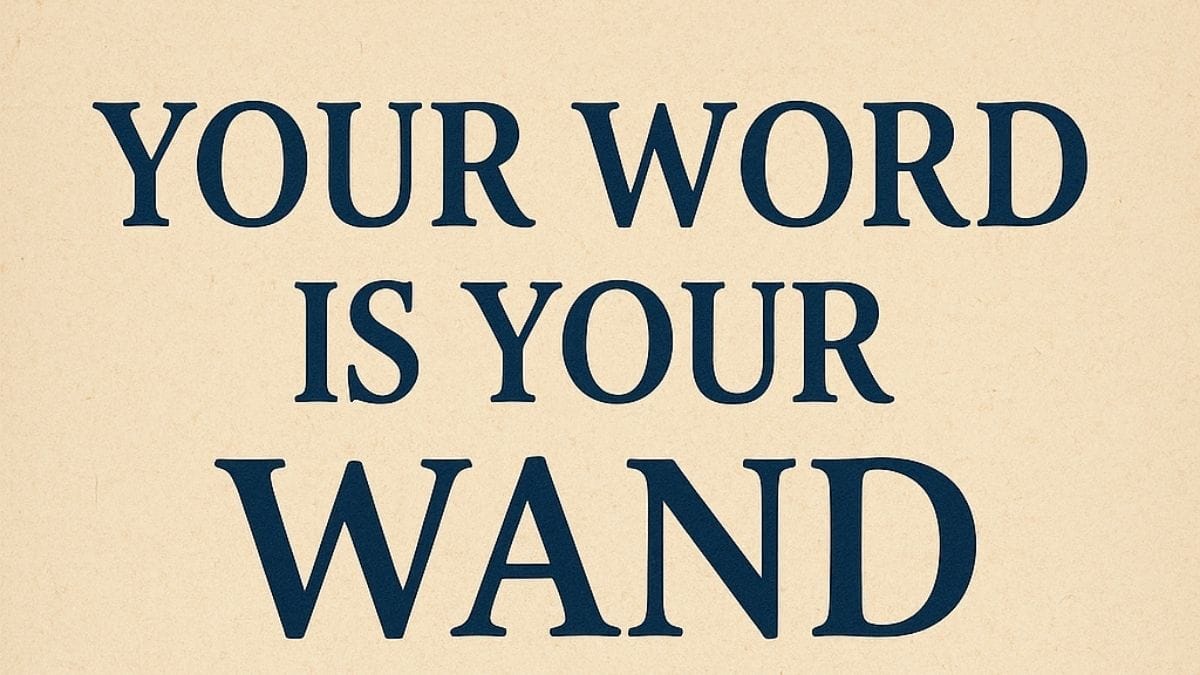 Your Word Is Your Wand by Florence Scovel Shinn conceptual book cover