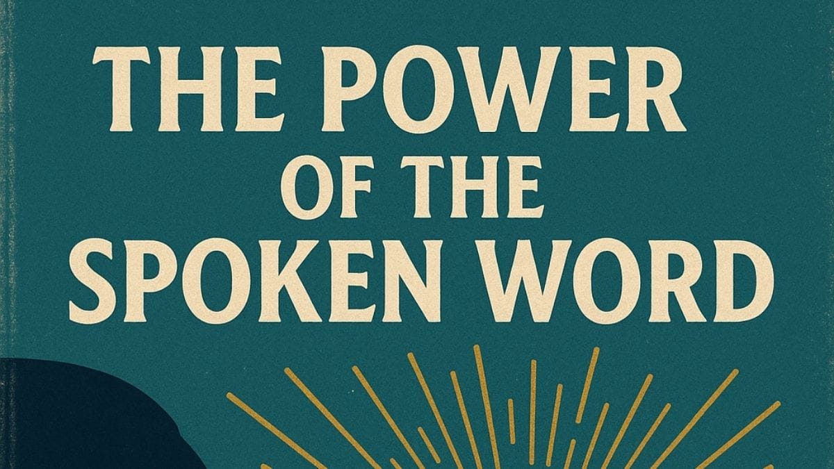 The Power of the Spoken Word by Florence Scovel Shinn conceptual book cover