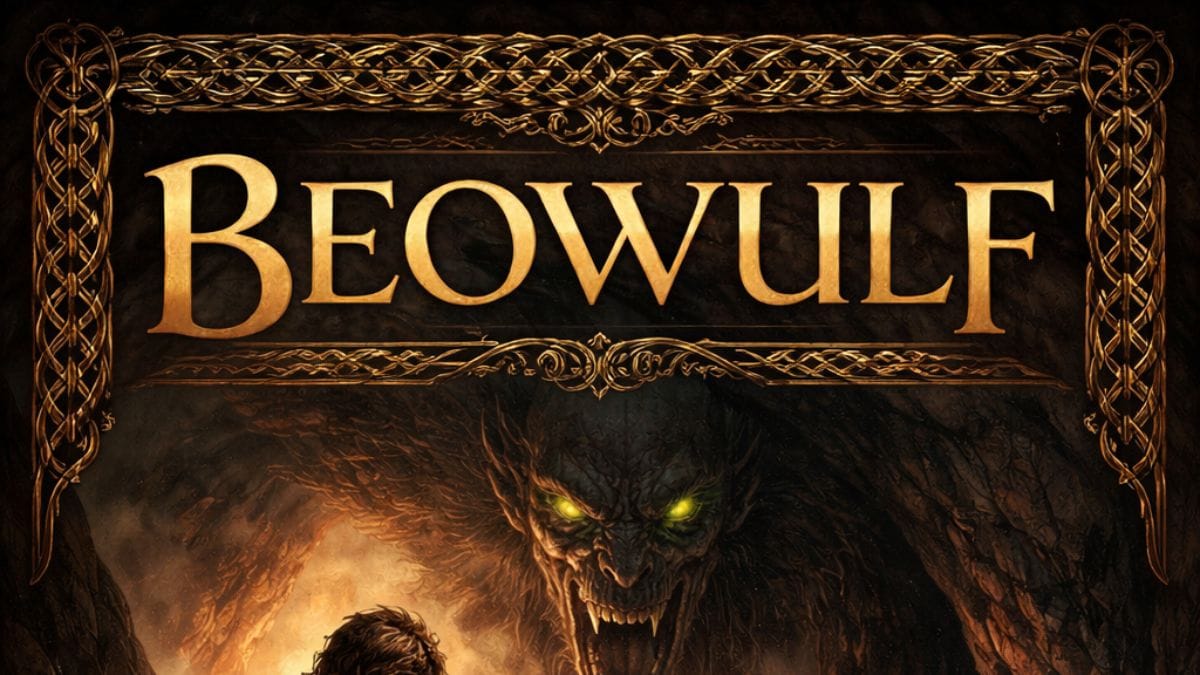 Beowulf by Anonymous conceptual book cover