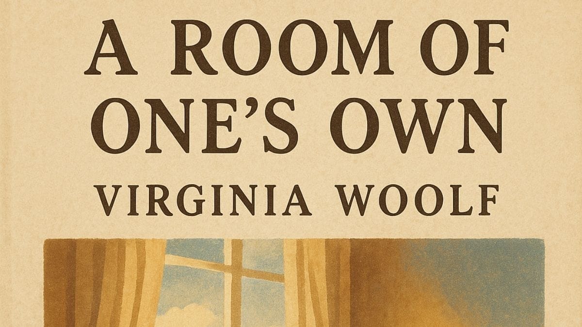 A Room of One’s Own by Virginia Woolf conceptual book cover
