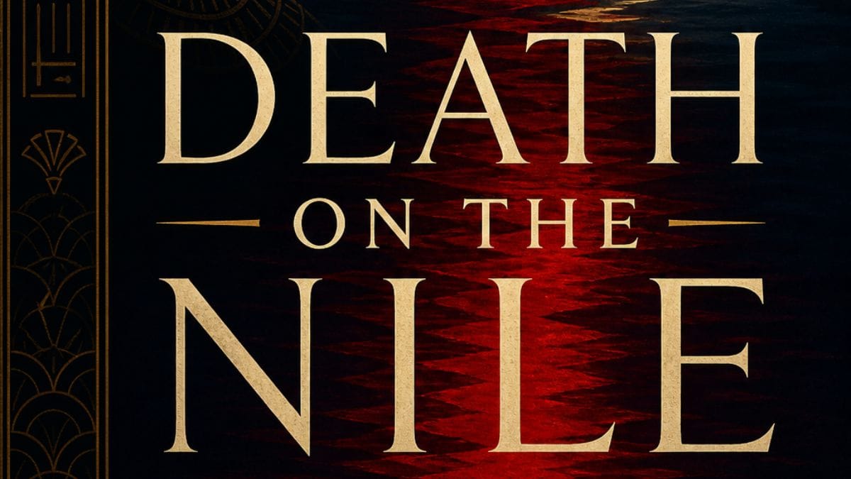 Death on the Nile by Agatha Christie conceptual book cover
