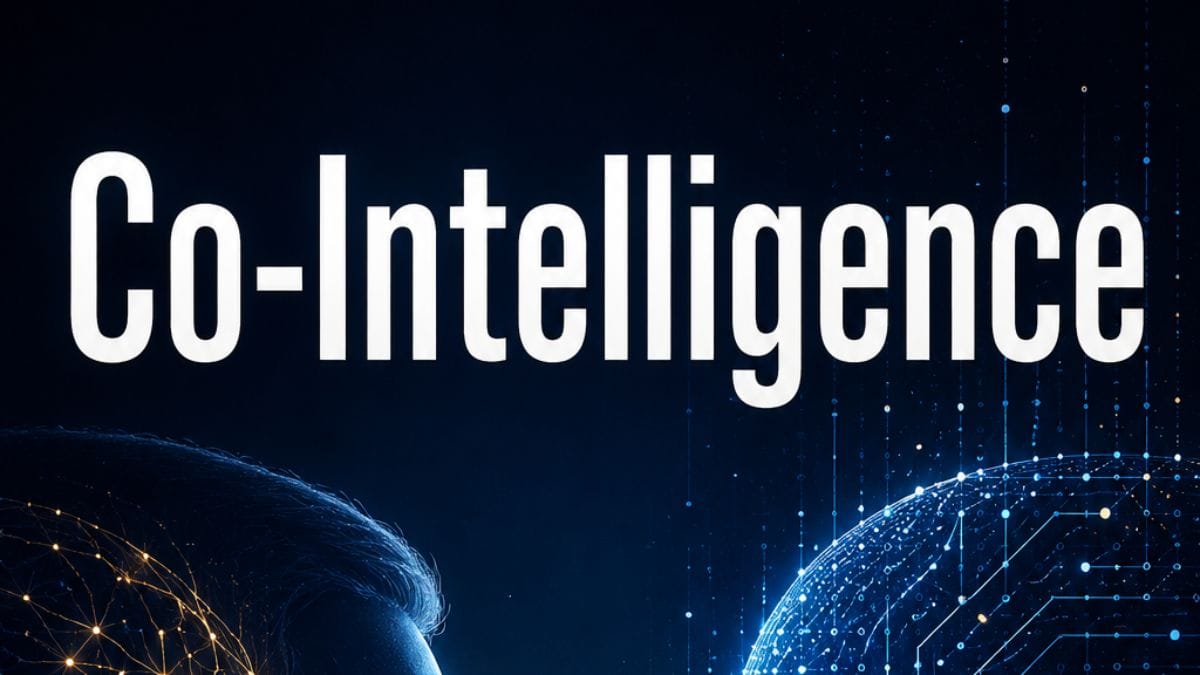 Co-Intelligence by Ethan Mollick conceptual book cover