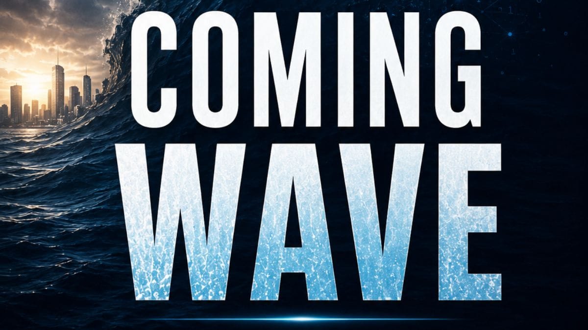 The Coming Wave by Mustafa Suleyman with Michael Bhaskar conceptual book cover