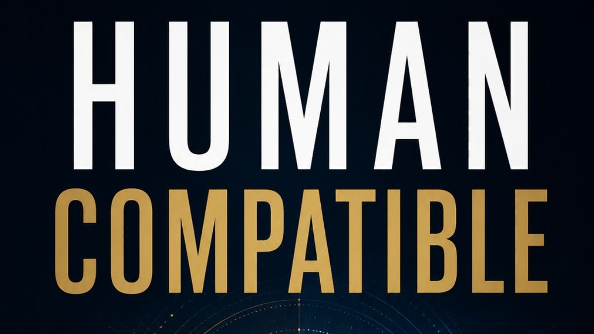 Human Compatible by Stuart Russell conceptual book cover