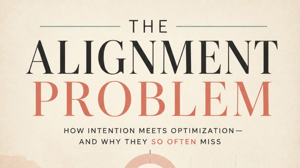 The Alignment Problem by Brian Christian conceptual book cover