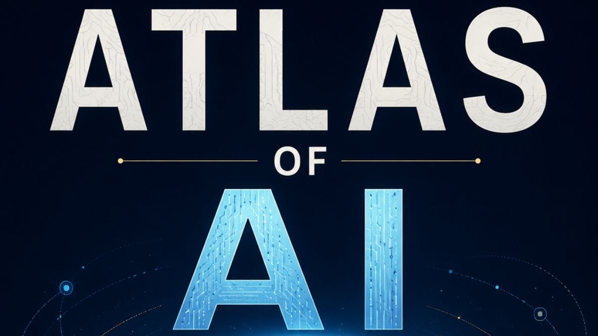 Atlas of AI by Kate Crawford conceptual book cover