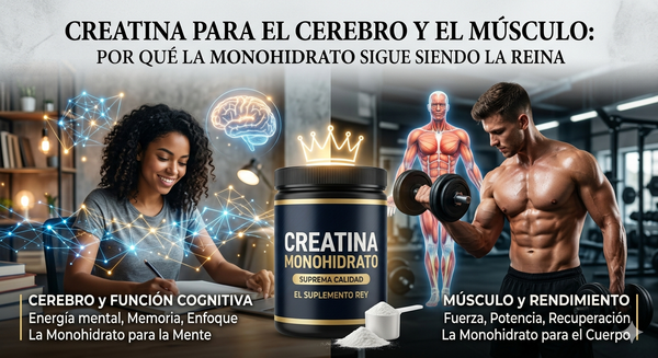 Creatina para el cerebro y el músculo: Por qué la Monohidrato sigue siendo la reina