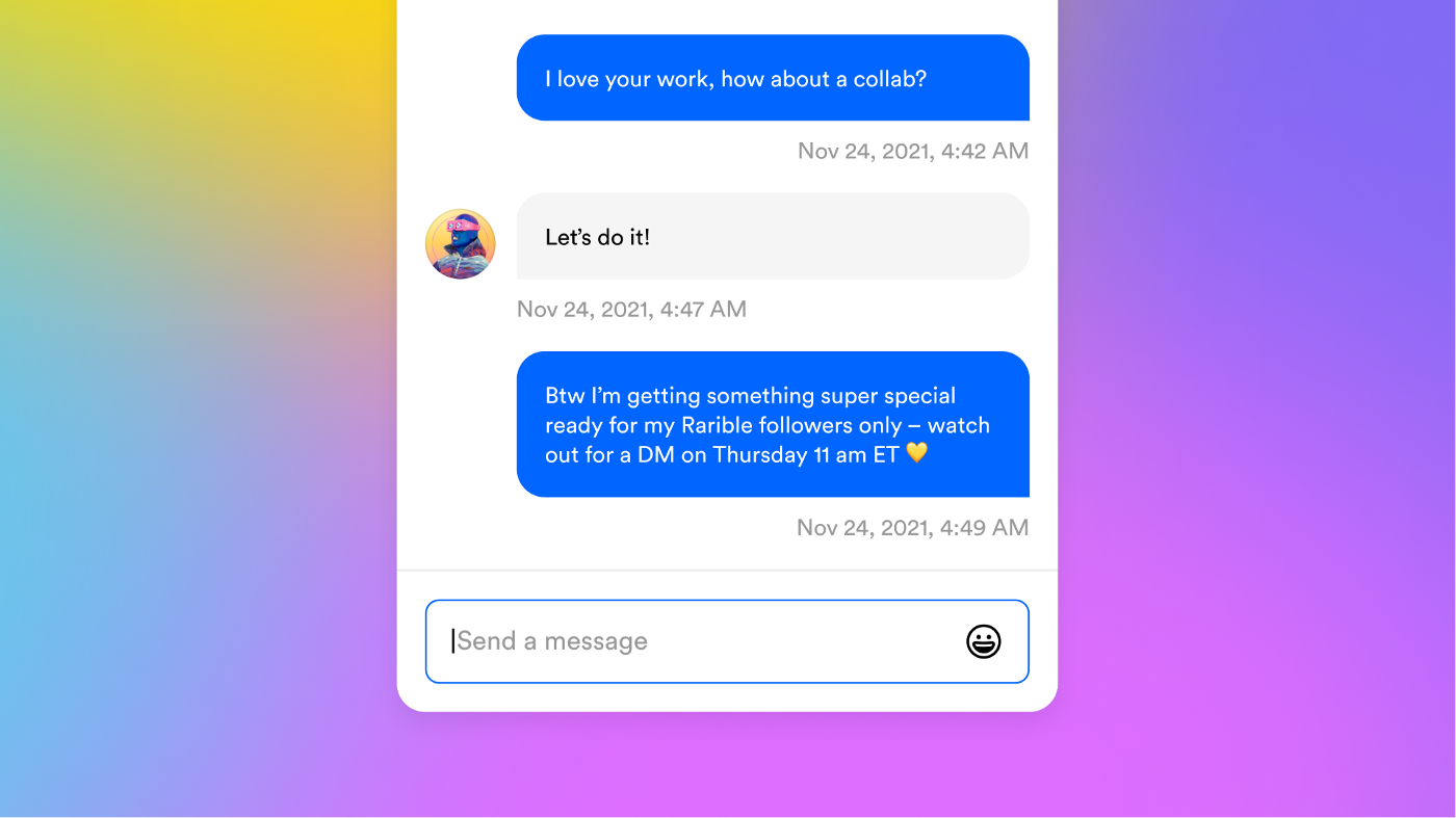 The first multi-chain messenger is here: DM any wallet on Rarible.com