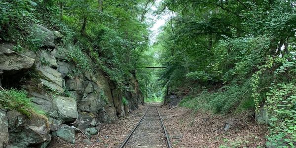 Photograph of tracks (and proposed trail) via West Chester Green Team