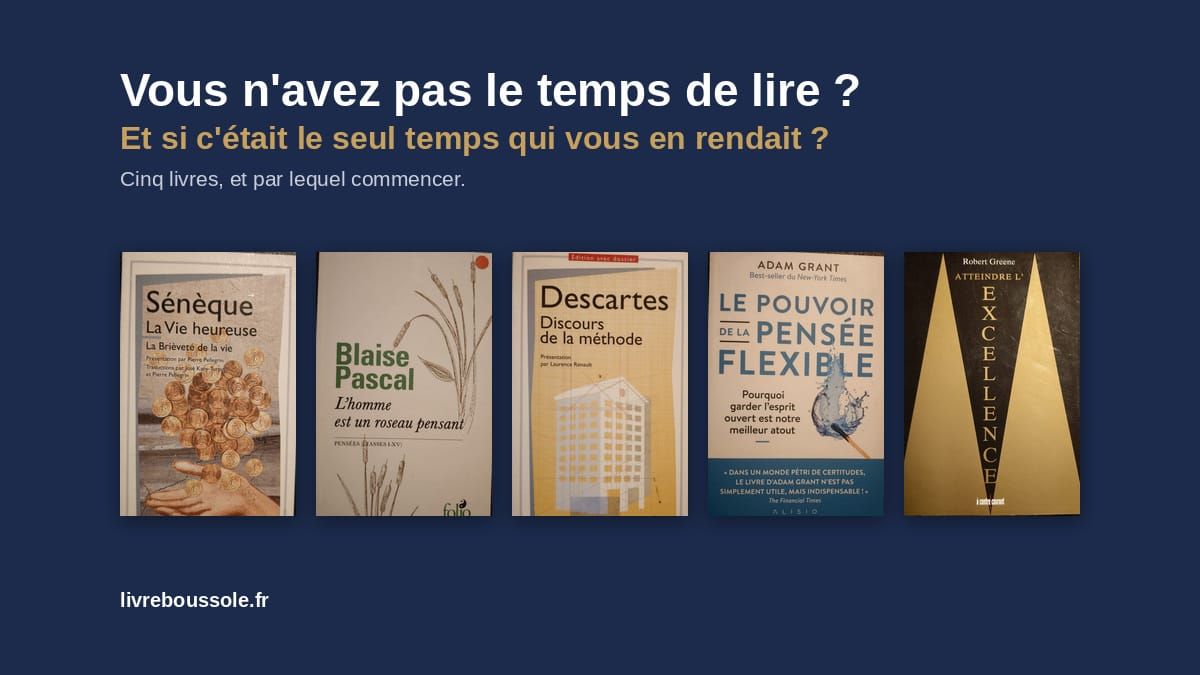Vous n'avez pas le temps de lire ? Et si c'était le seul temps qui vous en rendait ?