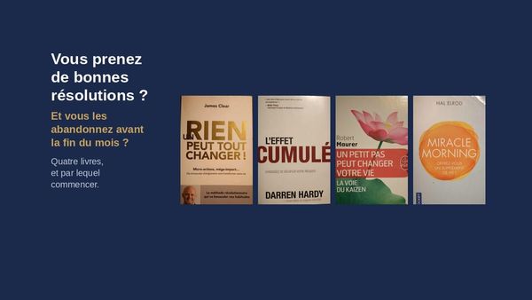 Vous prenez de bonnes résolutions ? Et vous les abandonnez avant la fin du mois ?