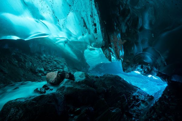 Exploring inside a retreating Alaskan glacier