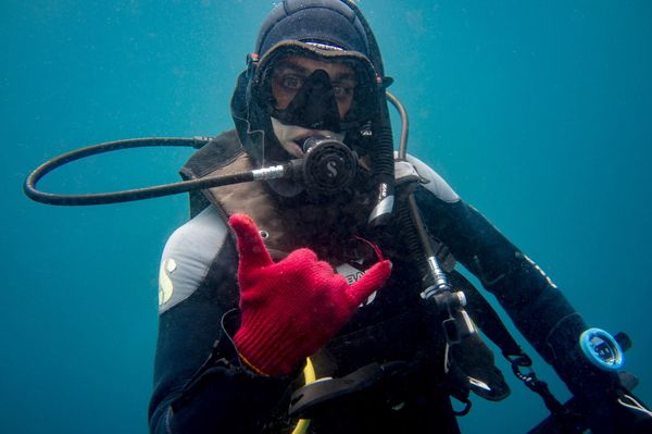Learning to scuba dive