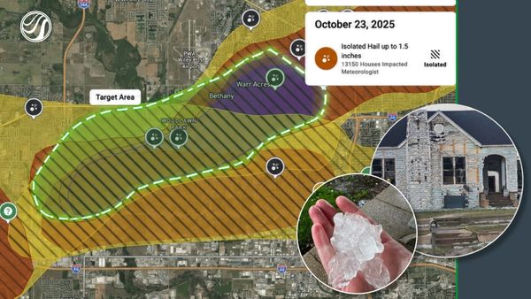 Image of a hail map to Generate Roofing Leads
