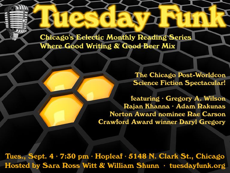 Tuesday Funk announces lineup for September Science Fiction Spectacular!