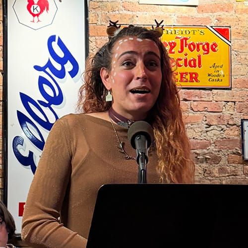 eri lucia kapling reads at Tuesday Funk Sept. 2, 2025