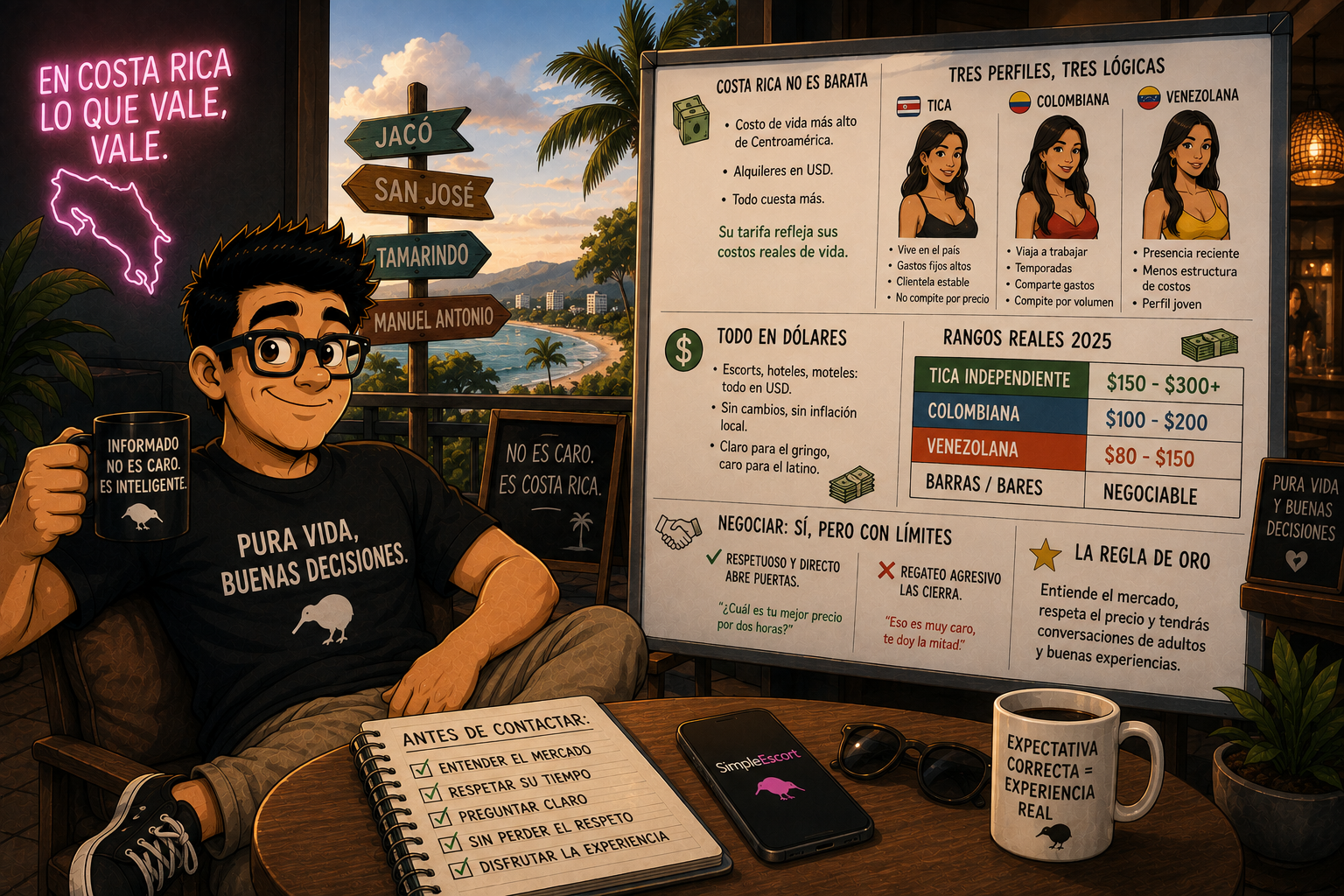 La tica cobra más y hay una razón: la economía del mercado en Costa Rica antes de contactar a alguien