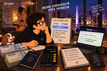 Pesos, dólares o cuánto es eso en plata real: lo que nadie te explica antes de contactar una escort en Argentina