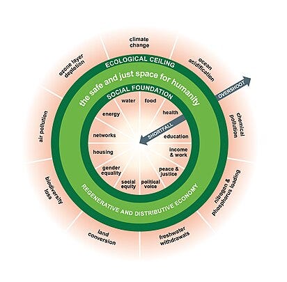 A graph of donut economy